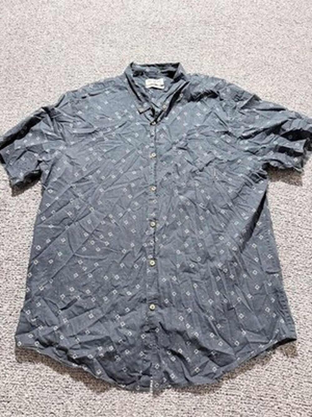 billabong button up shirt xxl Surf Casual Coastal Skate Geometric, Micro Print